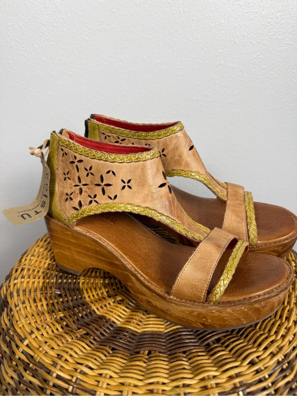 Bed Stu Locket Wedge Sandals - 10